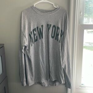 brandy Melville, oversized, gray long sleeve